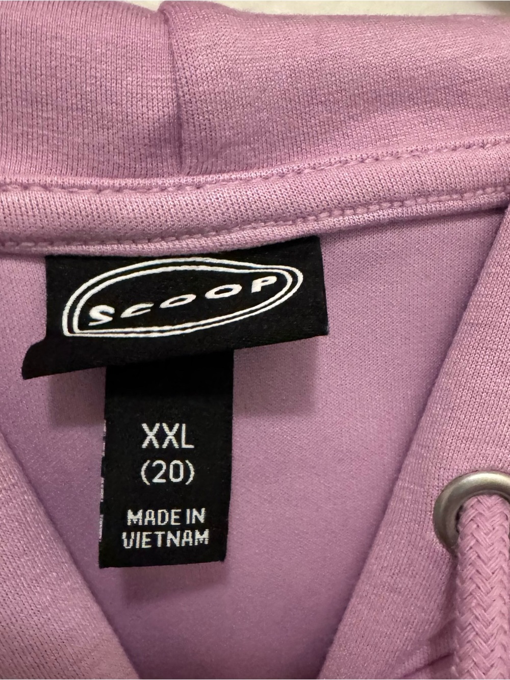 Scoop Lavender Scubaknit Pullover Hoodie Top - Size XXL (20) - NWT - Picture 3 of 5